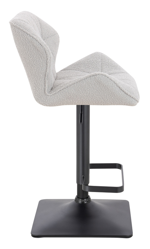 HR111KW Szürke modern boucle  szék fekete lábbal