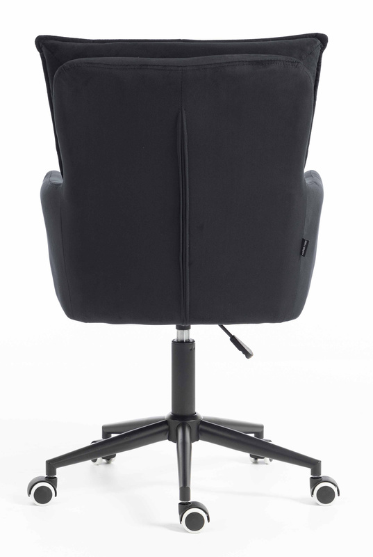 HR250K Fekete modern velúr szék fekete lábbal