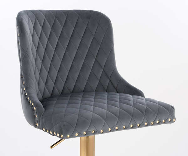 HR940KW Grafit Modern Velúr Szék Arany lábbal
