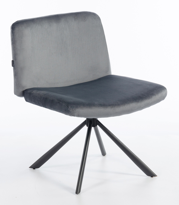HR150 CSILLAGLÁB Grafit Modern Velúr Szék Fekete lábbal