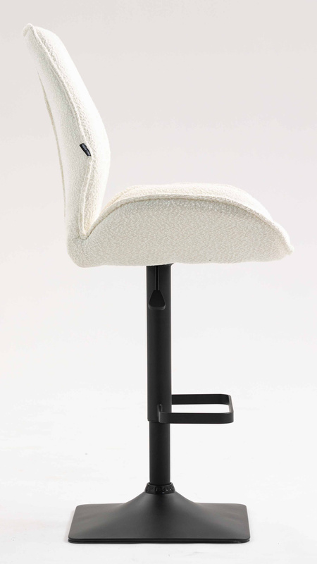 HR350KW Krémszínű modern boucle szék fekete lábbal