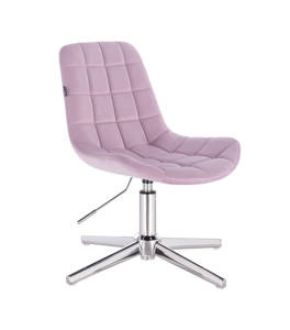 HR590CROSS Halványlila modern velúr szék