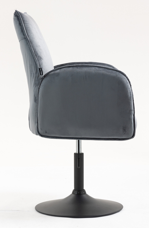 HR280N Grafit Modern Velúr Szék Fekete lábbal