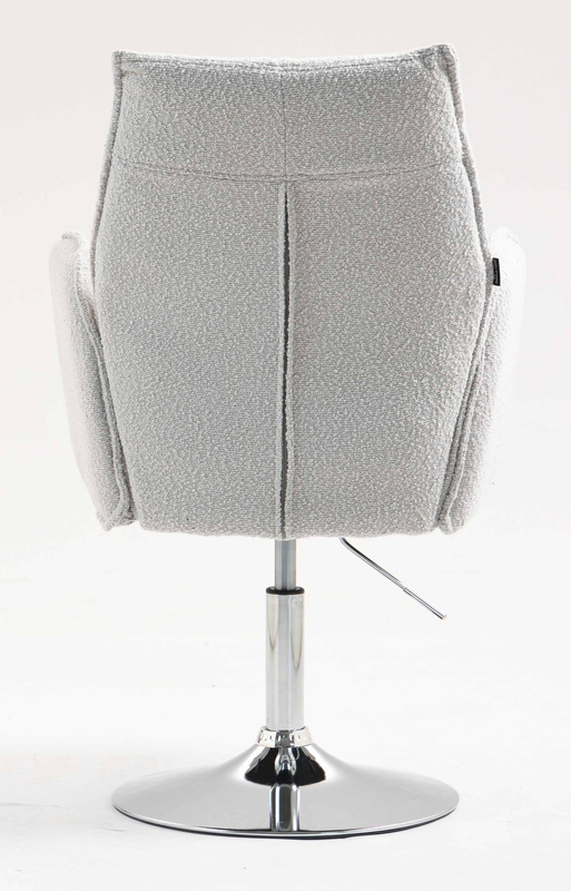 HR280N Szürke modern boucle szék krómozott lábbal