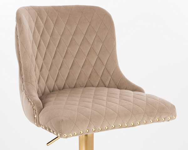 HR940W Latte Modern Velúr Szék Arany lábbal