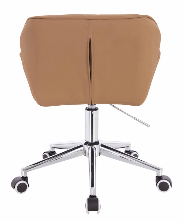HR111K Karamell Műbőr Premium Soft szék krómozott lábbal