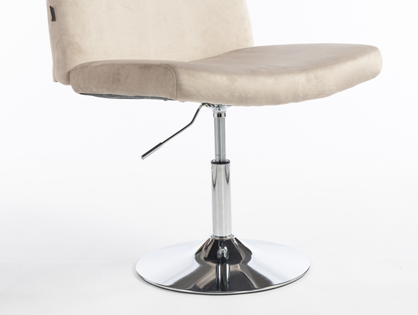 HR150N Latte Modern Velúr Szék Krómozott lábbal