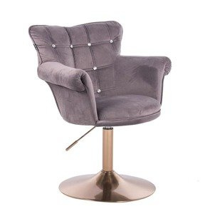 HR804CN Grafit modern velúr szék arany lábbal