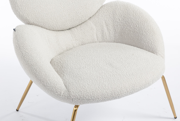HR2045 Szürke modern boucle szék arany lábbal