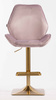 HR350KW Halványlila modern velúr szék arany lábbal