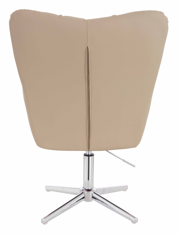 HR650CROSS Krémszínű Műbőr Premium Soft szék krómozott lábbal