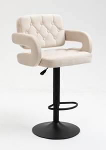 HR8403W Krémszínű modern velúr szék