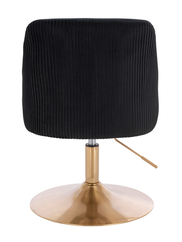 HR920N Fekete Modern Velúr Szék Arany lábbal