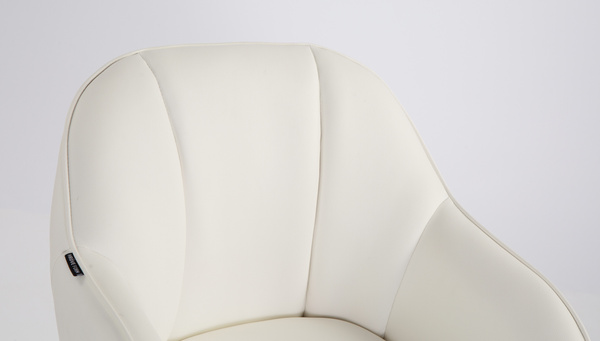 HR2055 CSILLAGLÁB Fehér Modern Műbőr Szék Aany lábbal