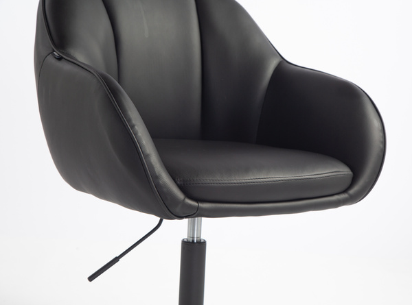 HR2055N Fekete Modern Műbőr Szék Fekete lábbal