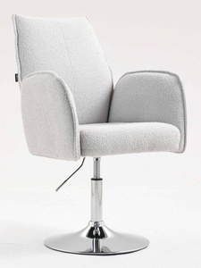 HR280N Szürke modern boucle szék krómozott lábbal