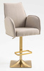 HR280KW Latte modern boucle szék arany lábbal