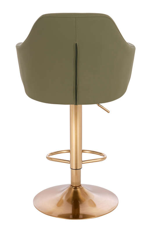 HR831W Khaki Műbőr Premium Soft szék Arany lábbal