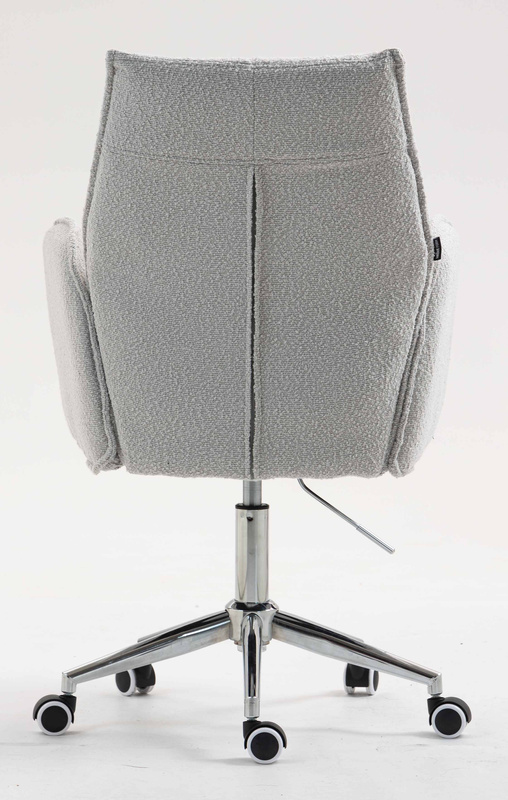 HR280K Szürke modern boucle szék krómozott lábbal
