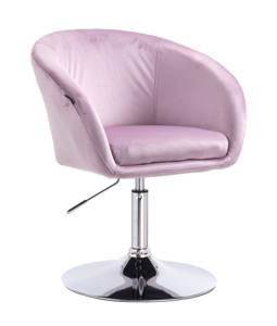 HR8326N Halványlila modern velúr szék krómozott lábbal