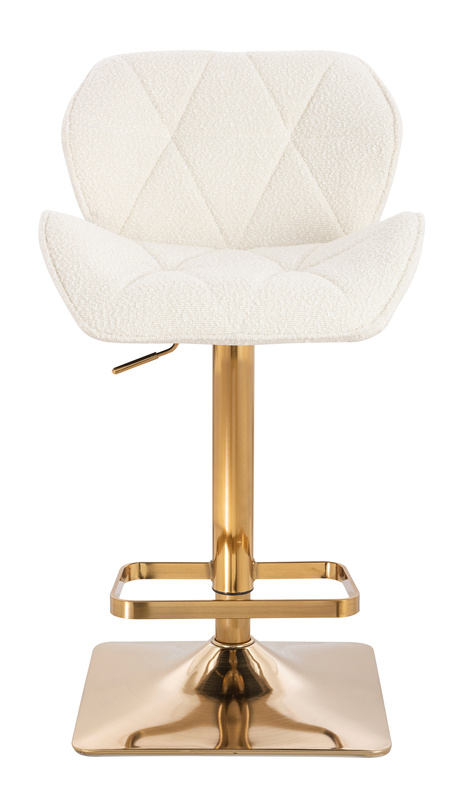 HR111KW Krémszínű modern boucle szék arany lábbal