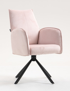 HR280 CSILLAGLÁB Puder Rózsaszín  Modern Velúr Szék Fekete lábbal