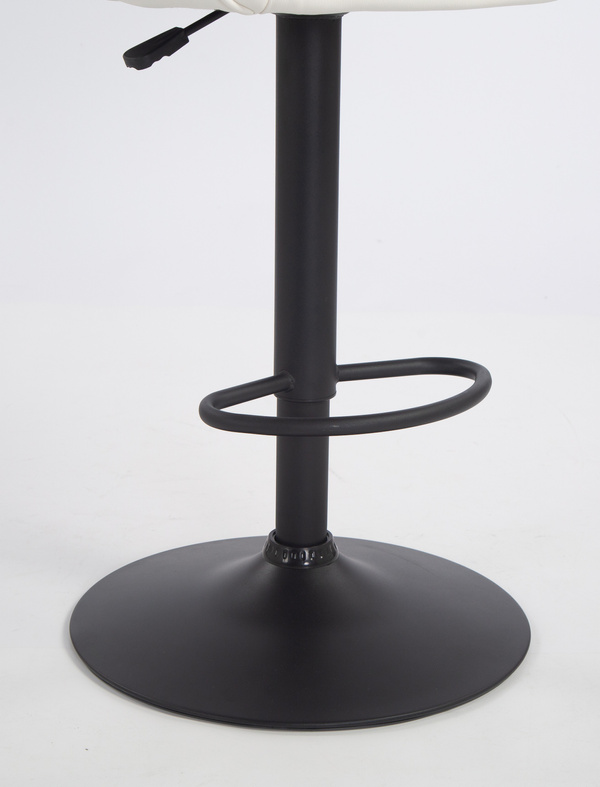 HR2055W Fehér Modern Műbőr Szék Fekete lábbal