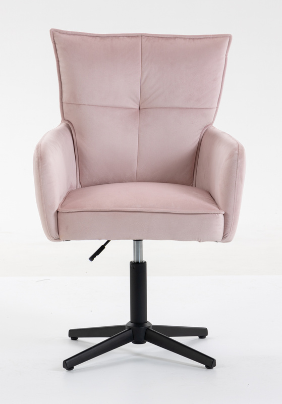 HR250CROSS Púder Rózsaszín modern velúr szék fekete lábbal