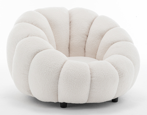 HR9223 Fehér modern boucle szék