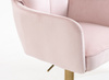 HR250KW Púder Rózsaszín modern velúr szék arany lábbal