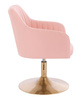 HC190N  Rózsaszín Modern Műbőr Szék Arany lábbal