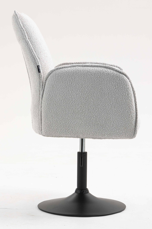 HR280N Szürke modern boucle szék fekete lábbal