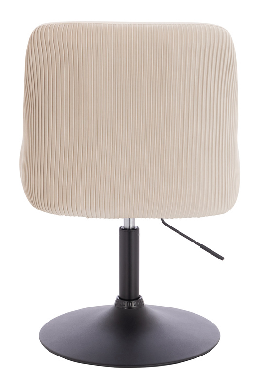 HR920N Krémszínű Modern Velúr Szék Fekete lábbal