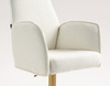 HR280W Krémszínű modern boucle szék arany lábbal