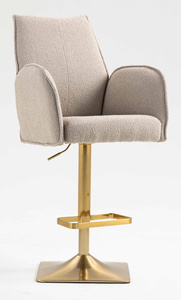 HR280KW Latte modern boucle szék arany lábbal