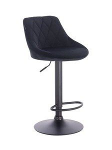 HR1054W Fekete modern velúr szék fekete lábbal