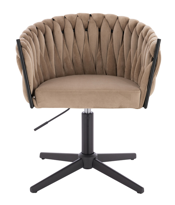 HR750CROSS Latte Modern Velúr Szék Fekete lábbal