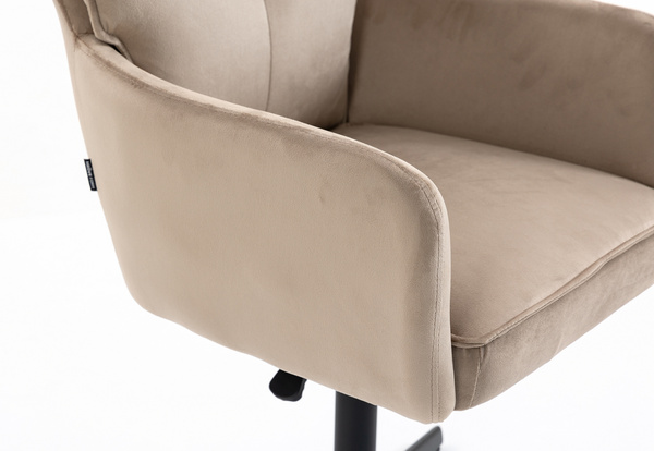 HR250CROSS Latte modern velúr szék fekete lábbal