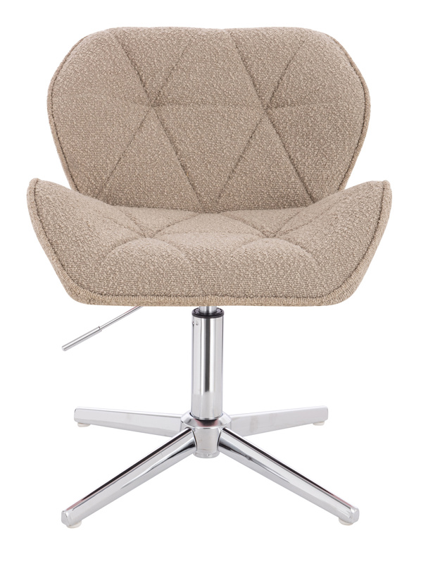 HR111CROSS Latte modern boucle szék krómozott lábbal