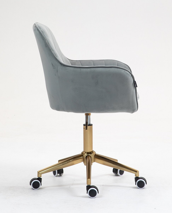 HR2022K Acél modern velúr szék arany lábbal