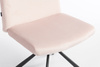 HR150 CSILLAGLÁB Púder Rózsaszín Modern Velúr Szék Fekete lábbal