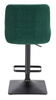 HR920KW Sötétzöld Modern Velúr Szék Fekete lábbal