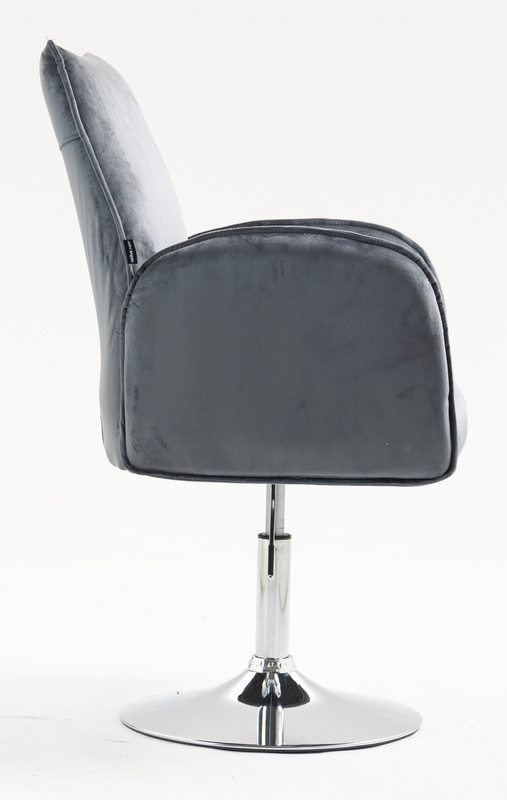 HR280N Grafit Modern Velúr Szék Krómozott lábbal