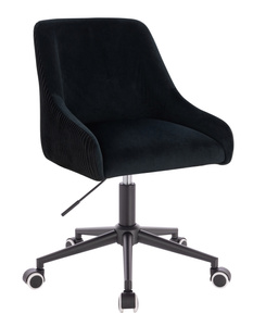 HR920K Fekete Modern Velúr Szék Fekete lábbal