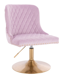 HR940N Halványlila Modern Velúr Szék Arany lábbal
