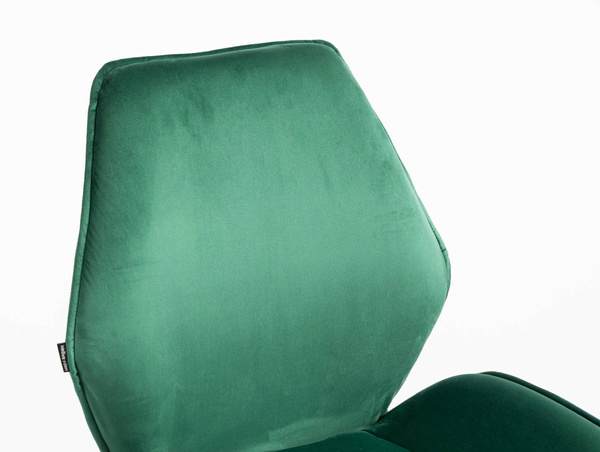 HR350N Sötétzöld modern velúr szék fekete lábbal