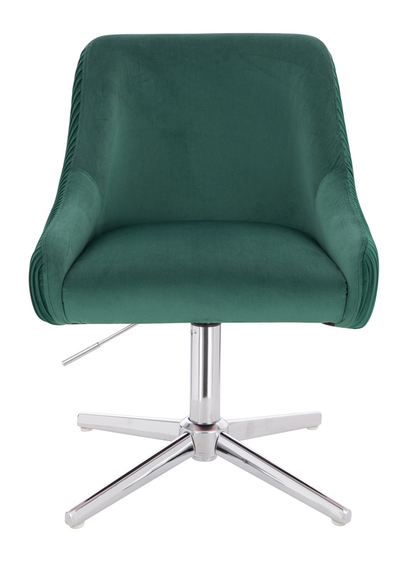 HR920CROSS Sötétzöld Modern Velúr Szék Krómozott lábbal