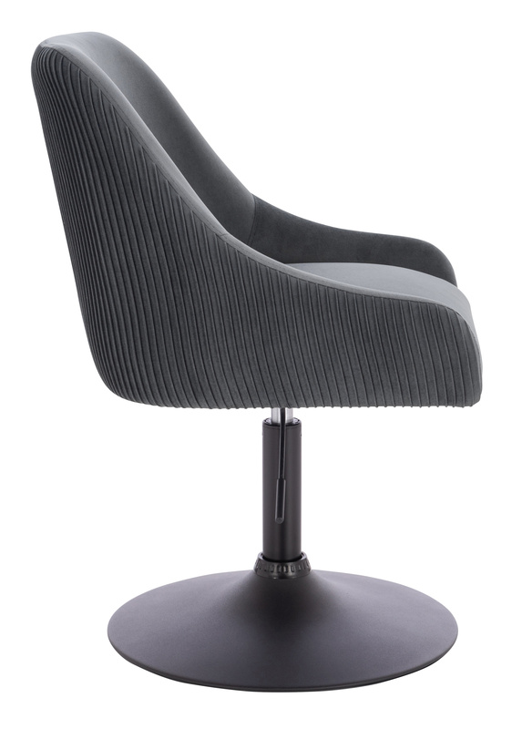 HR920N Grafit Modern Velúr Szék Fekete lábbal