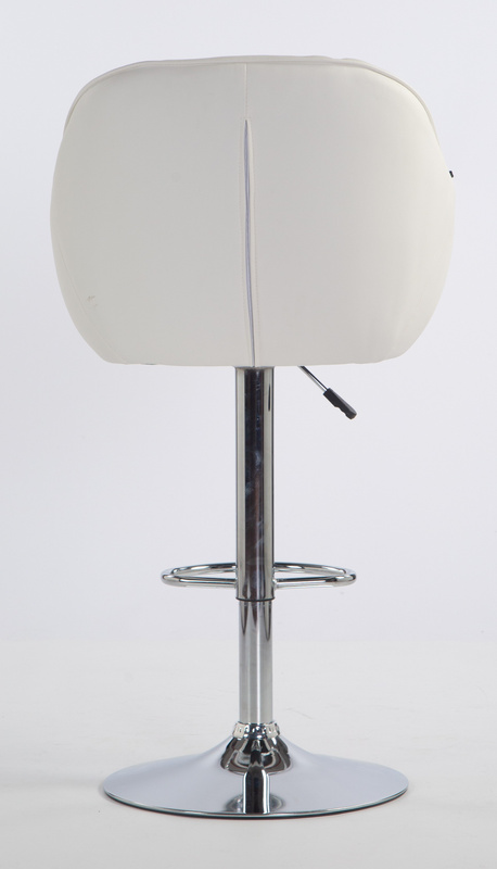 HR2055W Fehér Modern Műbőr Szék Krómozott lábbal