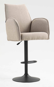 HR280W Latte modern boucle szék fekete lábbal